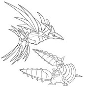 ダウンロードできる塗り絵 - メガエアームドとメガドリュウズ - Pokémon LEGENDS Z-Aのメガシンカ