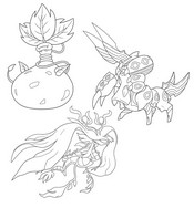 Image to color - Mega Victreebel, Mega Scolipede, and Mega Dragalge - Pokémon Mega Evolutions from Legends Z-A