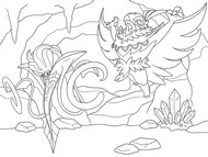 Free coloring page - Mega Hawlucha and Mega Malamar - Pokémon Mega Evolutions from Legends Z-A