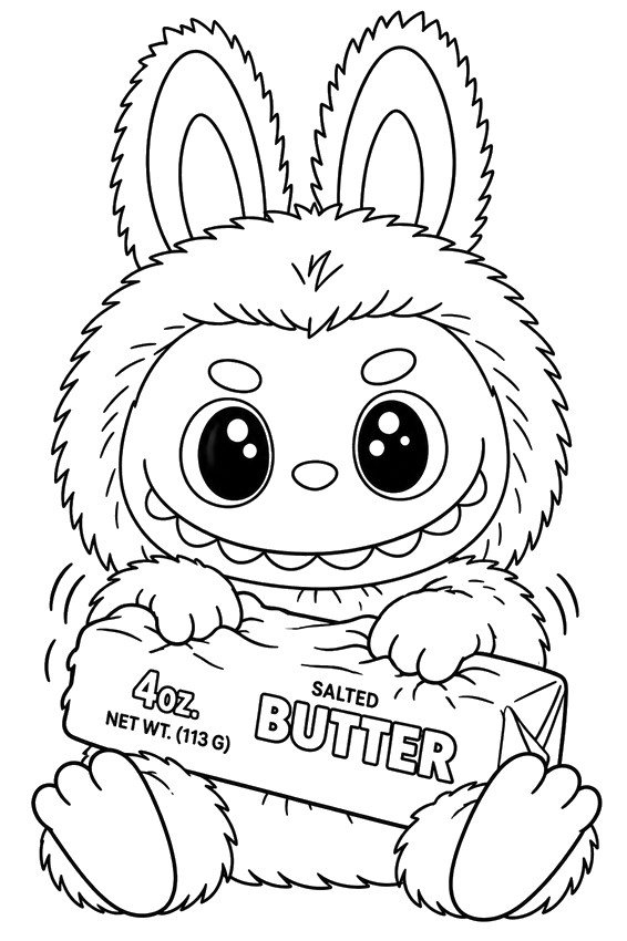 Drawing to color - Labubu - Squishy Butter