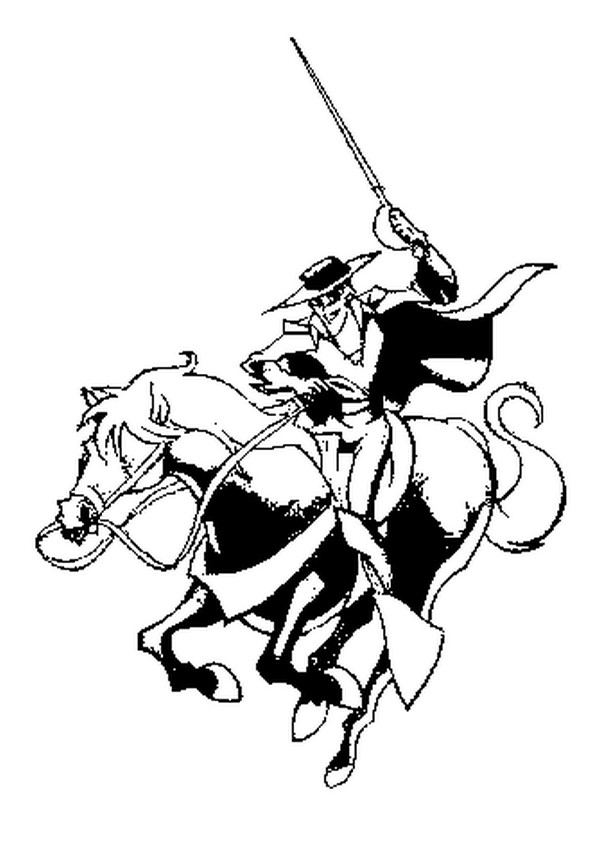 Printable coloring - Zorro