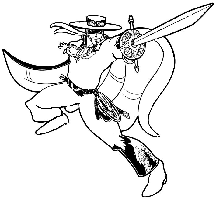 Printable coloring - Zorro