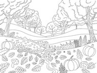 Image to color - Landscape - Fall