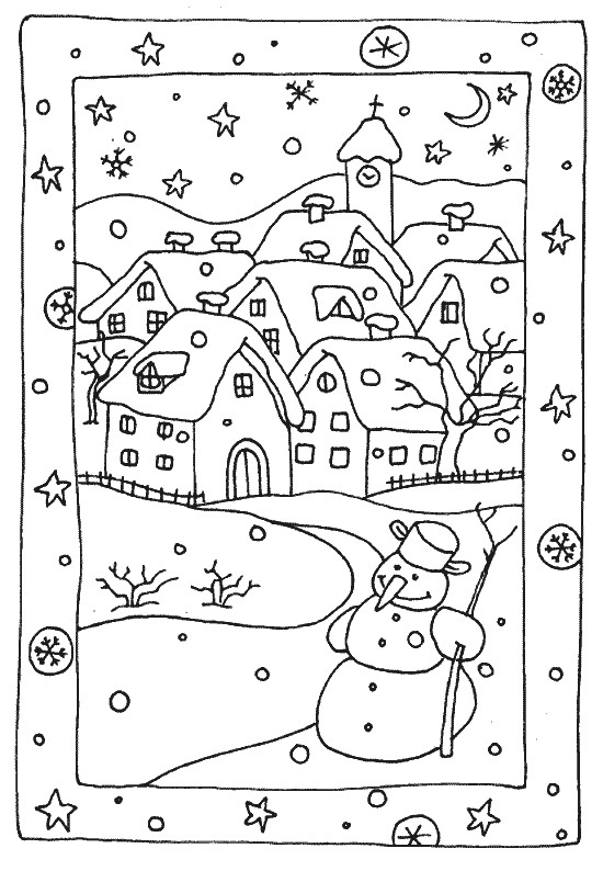FREE! - Desenhos de Inverno para Colorir