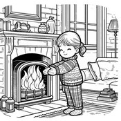 Dibujo gratuito - Chimenea - Invierno