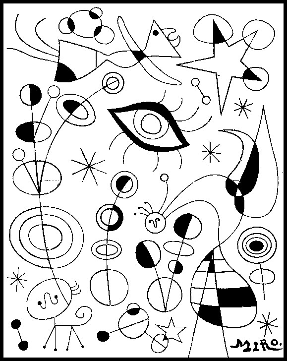 Disegno da colorare Quadri famose : Joan Miro 9