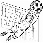 Printable coloring - Goalie - Soccer
