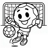 Downloadable coloring - Smiley - Soccer
