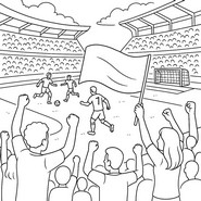 Coloring page - Supporters - Soccer