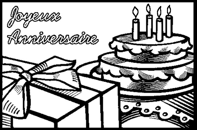 Coloriage anti-stress Joyeux anniversaire : Happy birthday! 6