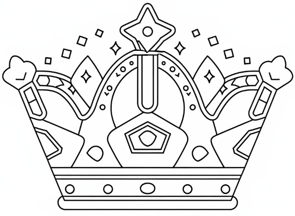 Coloring page Crown of kings