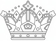 Dibujo descargable - corona de reyes - Fiesta del Rey