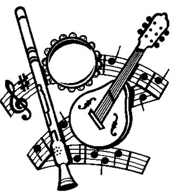 Coloring page Music