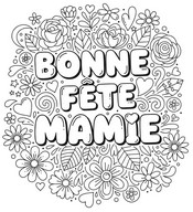 Coloriage à imprimer - Explosion florale - Fête des grands-mères