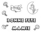 Image à colorier - Bonne Fête Mamie - Fête des grands-mères