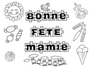 Coloriage à imprimer - Fete des grands-meres