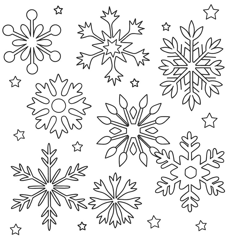 Image to color - Various shapes - Snowflake