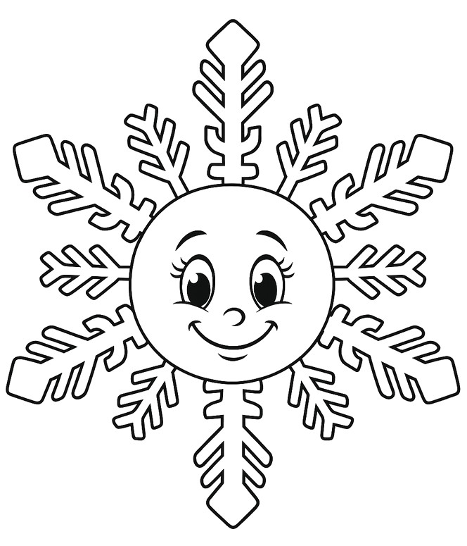 Image to color - Smiley - Snowflake