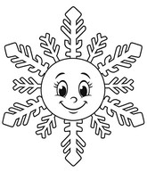 Drawing to color - Smiley - Snowflake