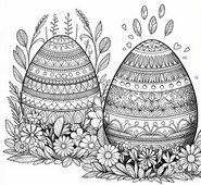 Dibujo para imprimir - Huevos grandes - Pascuas
