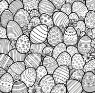 Dibujo descargable - Una multitud de huevos - Pascuas