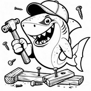 Dibujo gratuito - Tiburón martillo - Día de los Inocentes
