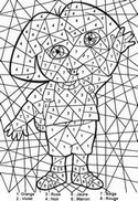 Feuille de coloriage - Coloriage Magique Dora l'Exploratrice - Coloriages magiques