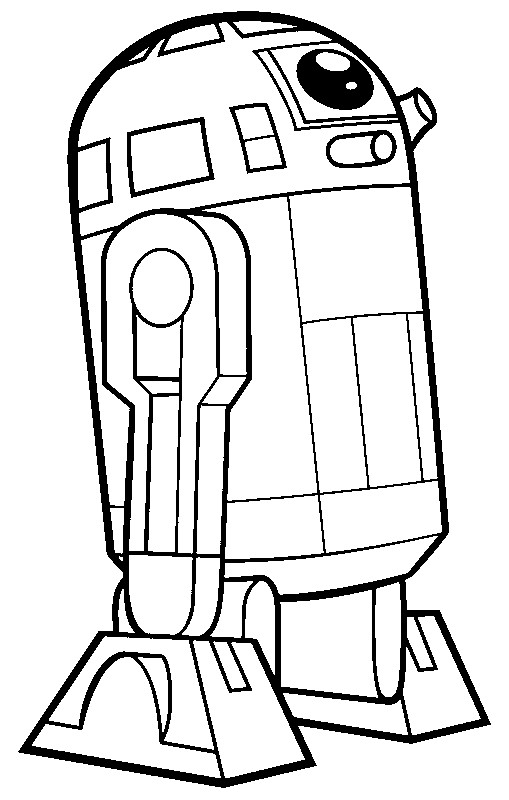 R2D2 Coloring Page - Drawing R2D2 : Color online or print the page out ...