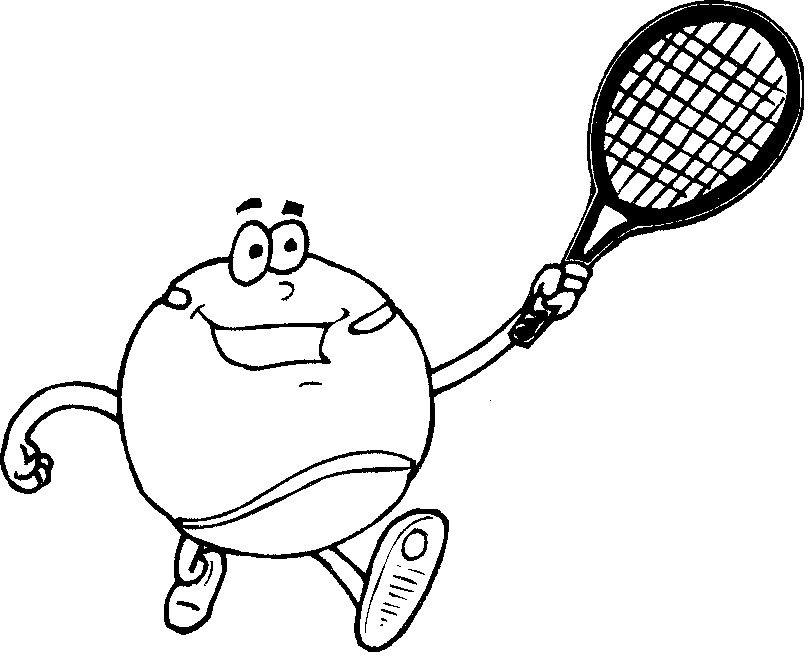 Coloring page Tennis ball
