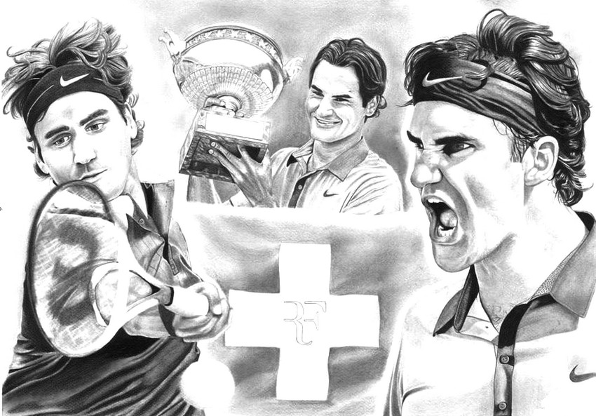 Coloring page Federer