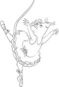 Feuille de coloriage - Angelina Ballerina - Dessins animés France 5 Les Zouzous
