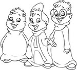 Dibujo para colorear - Alvin and the Chipmunks - Películas en los cines