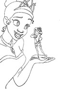 Dibujo descargable - Tiana y el Sapo - Películas en los cines