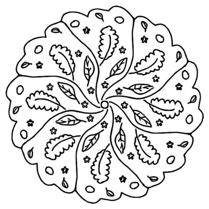 Coloring page Dead leaves