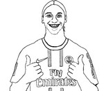 Lámina para colorear - Zlatan Ibrahimovic - Famosos