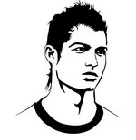 Hoja para colorear - Cristiano Ronaldo - Famosos