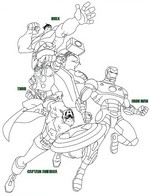 Dessin à colorier - Coloriage Avengers - Cinéma 2012