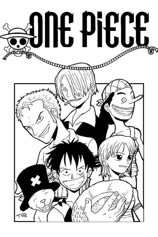 Coloriage Nico Robin de One Piece gratuit à imprimer