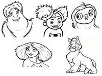 Coloriage gratuit - Les Croods - Cinéma 2013