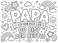 Ausmalbild - Du Bist Der Beste - Vatertag