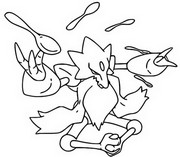Desenho para colorir Pokémon MegaEvolução : Mega Alakazam 65 65