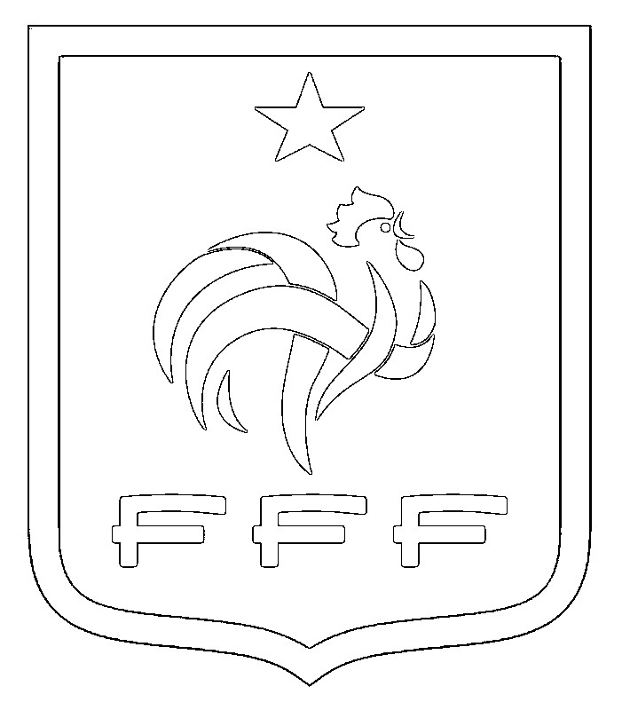 Coloring page French national soccer team