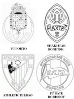 Coloring page Group H: FC Porto - Shakhtar Donetsk - Athletic Bilbao - FC Bate Borissov