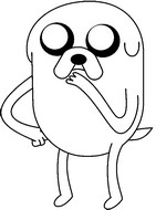 Lámina para colorear - Adventure time: Jake - Copa Toon