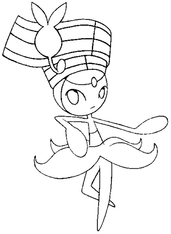Pokemon Meloetta Coloring Pages Sketch Coloring Page