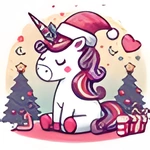 Coloring Pages Christmas Unicorn