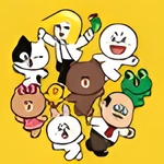 Line Friendsのぬりえ