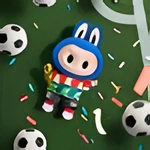 ラブブ - サッカーのぬりえ