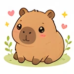 Coloring Pages Capybara in summer