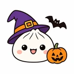 Kolorowanki Squishy Dumpling - Halloween